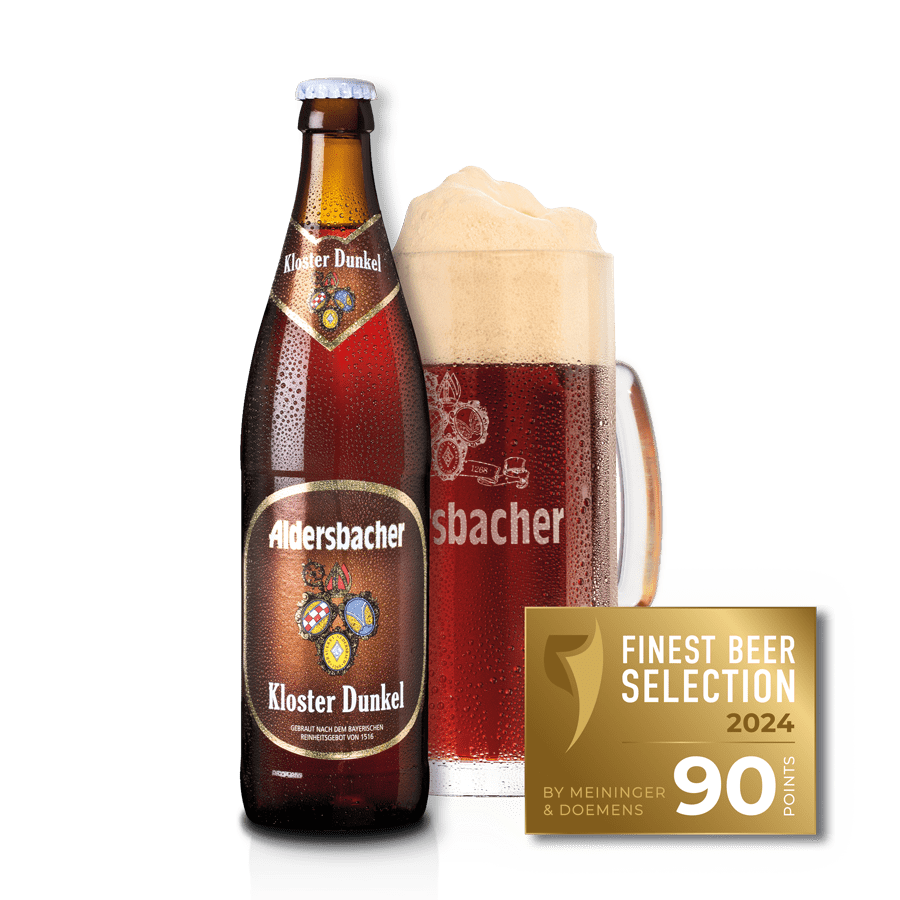 Das Aldersbacher Kloster Dunkel wurde in die Finest Beer Selection 2024 aufgenommen