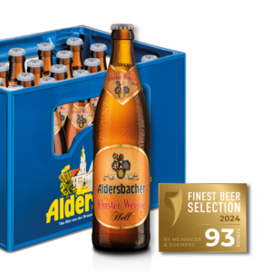 Das Aldersbacher Kloster Weisse Hell wurde in die Finest Beer Selection 2024 aufgenommen